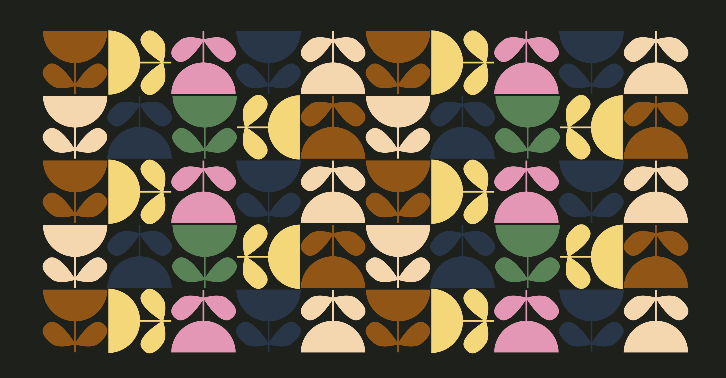 Colored cup flowers floral rug - TenStickers