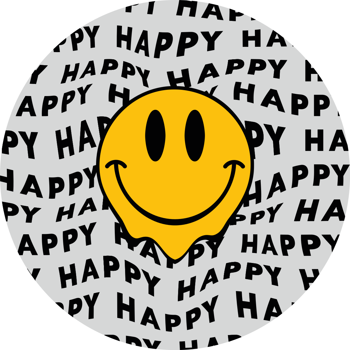 Happy Smile Graphic teenage bedroom vinyl rug - TenStickers