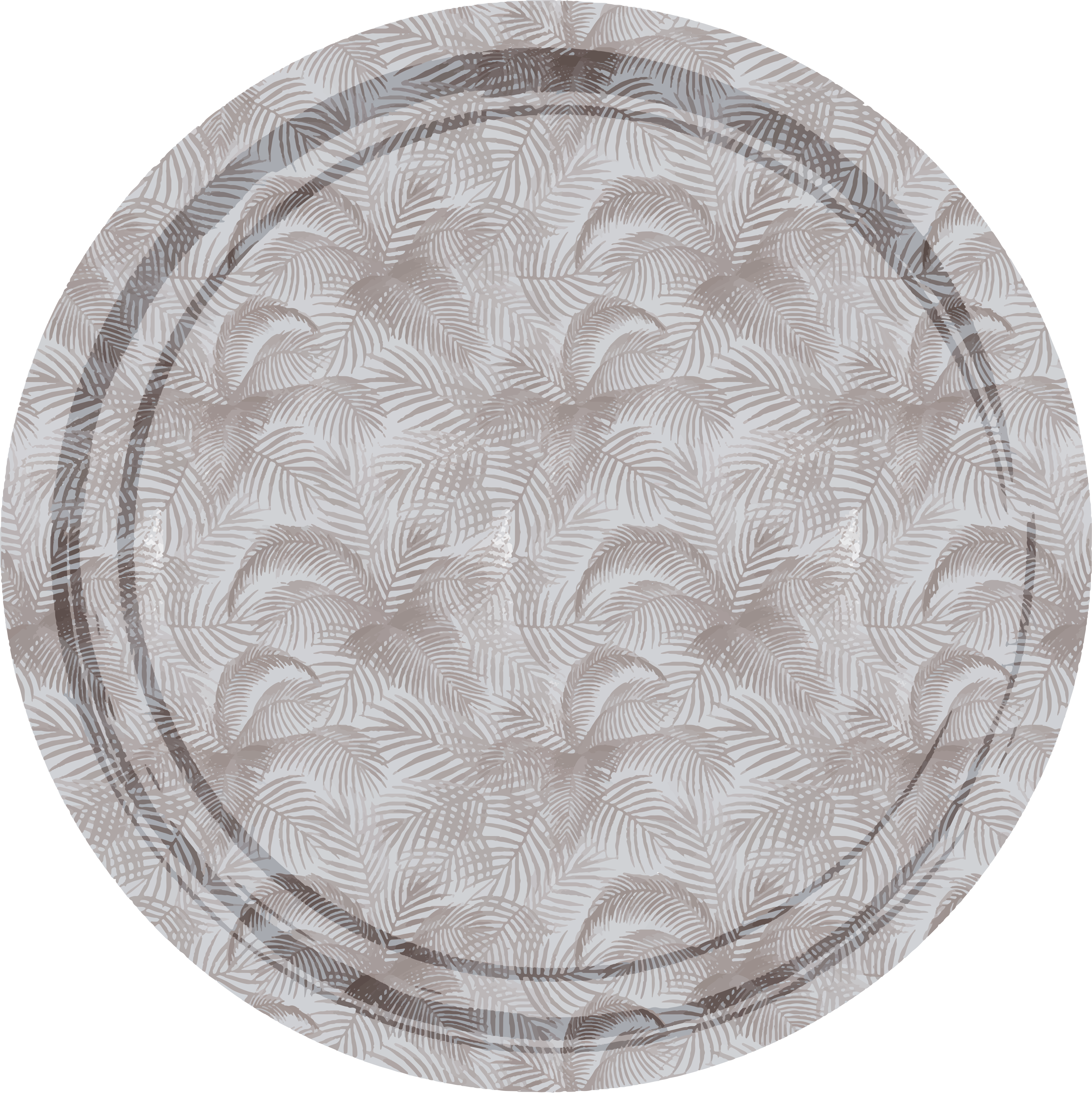 Botanical Overlay floral vinyl rug - TenStickers