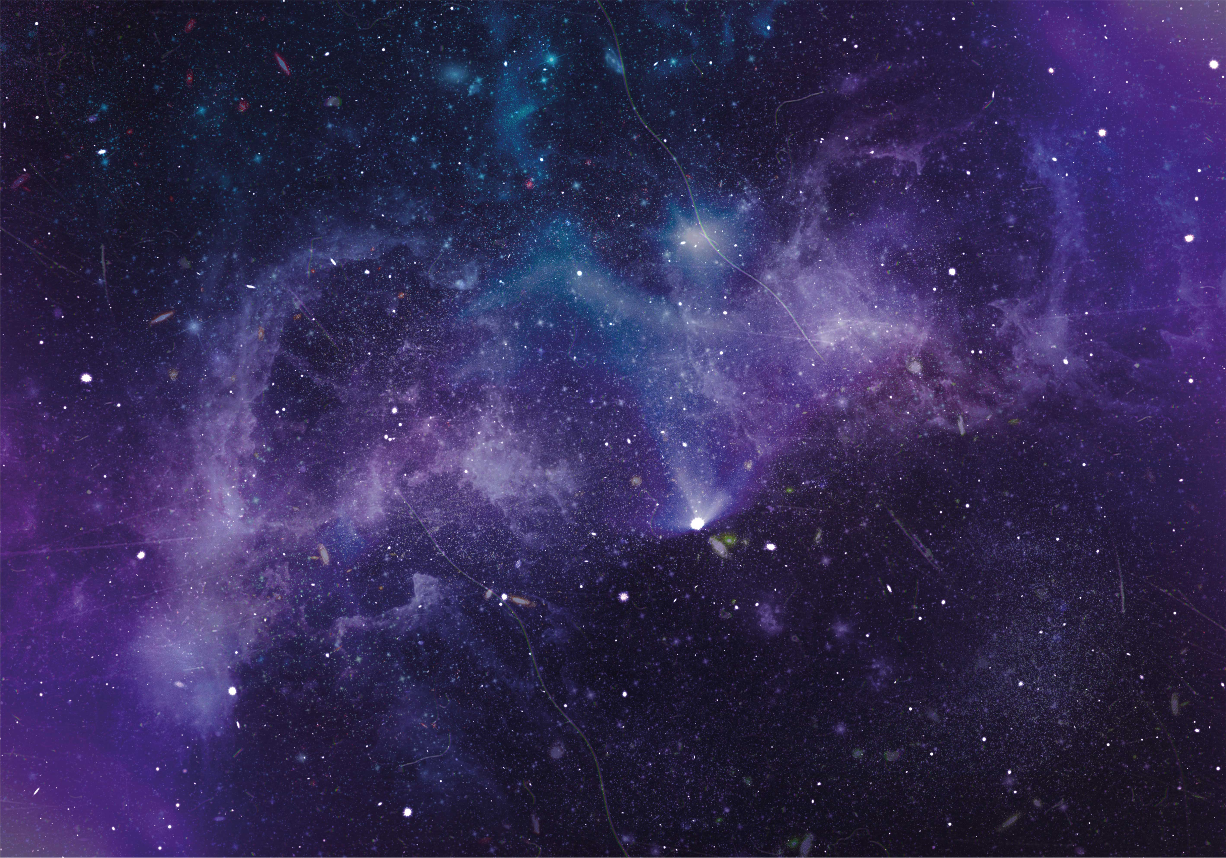 Purple star shower nature vinyl rug - TenStickers