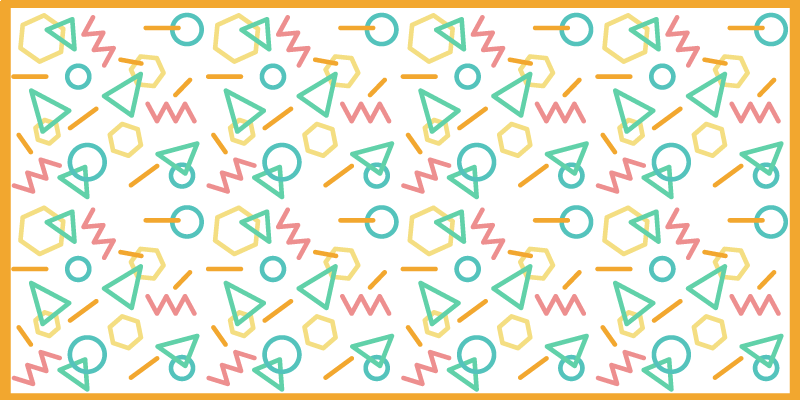 Colorful Shape Patterns kids vinyl rug - TenStickers