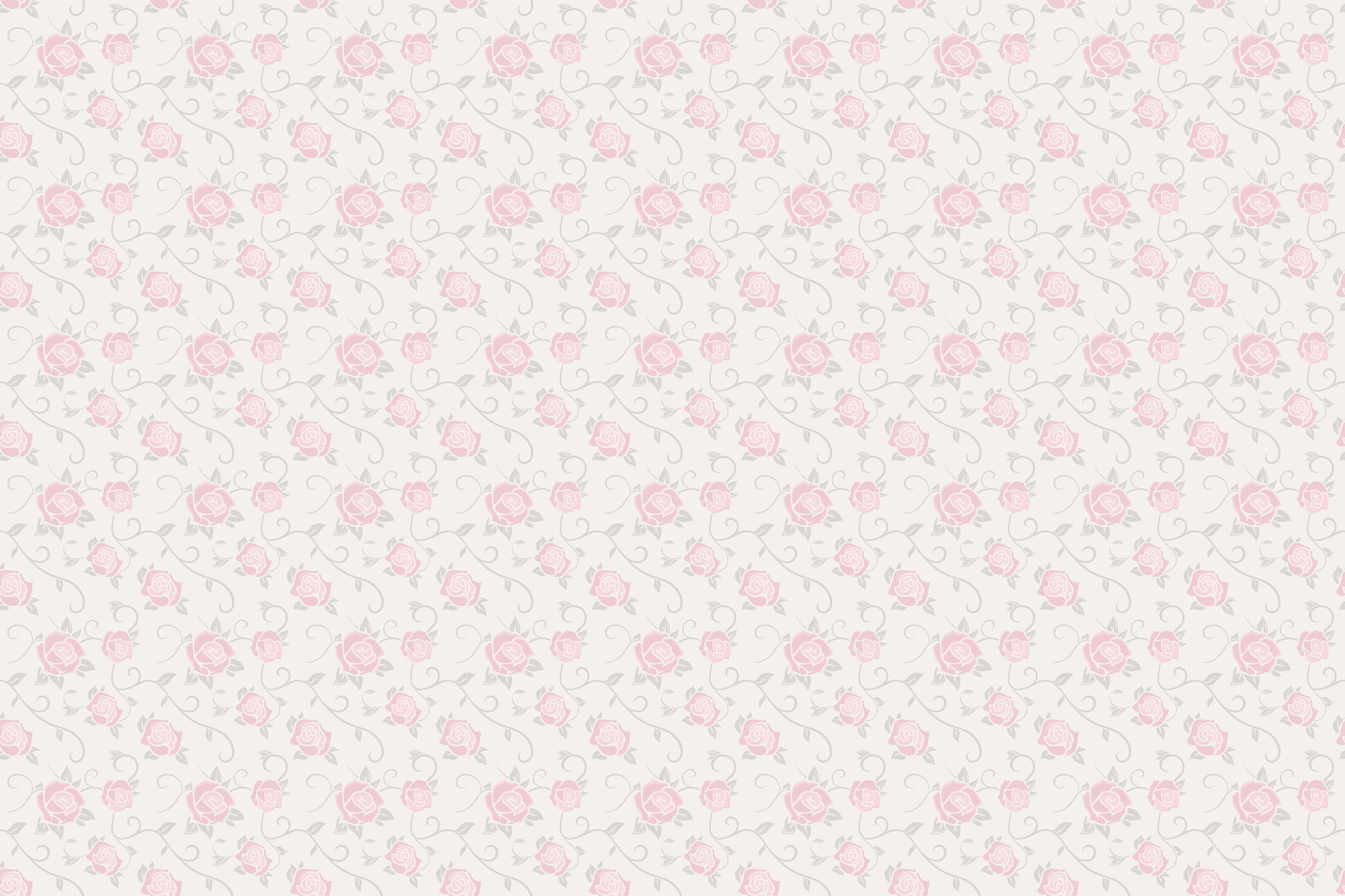 Delicate Rose Pattern floral vinyl rug - TenStickers
