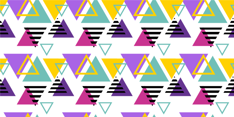 Colorful Triangle Arrangement geometric vinyl rug - TenStickers