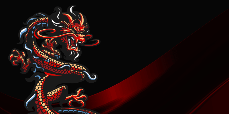 Dragon Illustration teenage bedroom vinyl rug - TenStickers