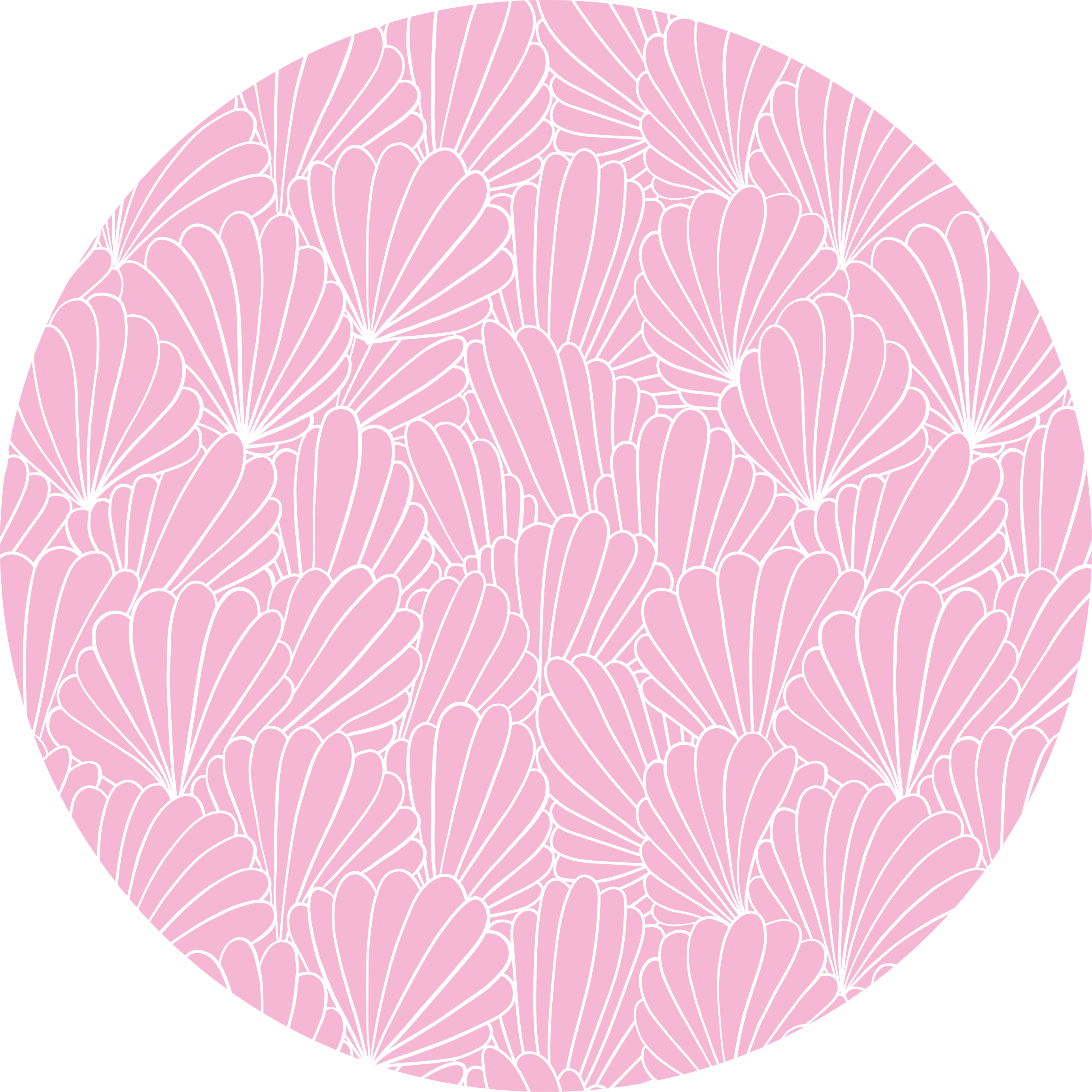 Pink Shell Pattern bathroom vinyl rug - TenStickers