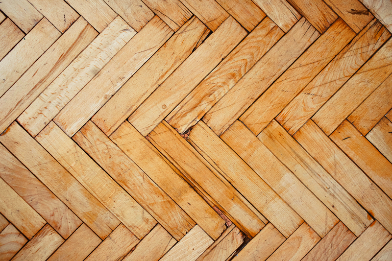 Herringbone Pattern wood effect vinyl rug - TenStickers