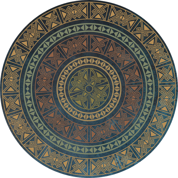 Ancient mandala ethnic vinyl rug - TenStickers