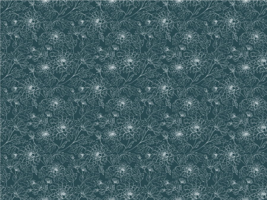 Botanical Pattern Overlay floral rug - TenStickers