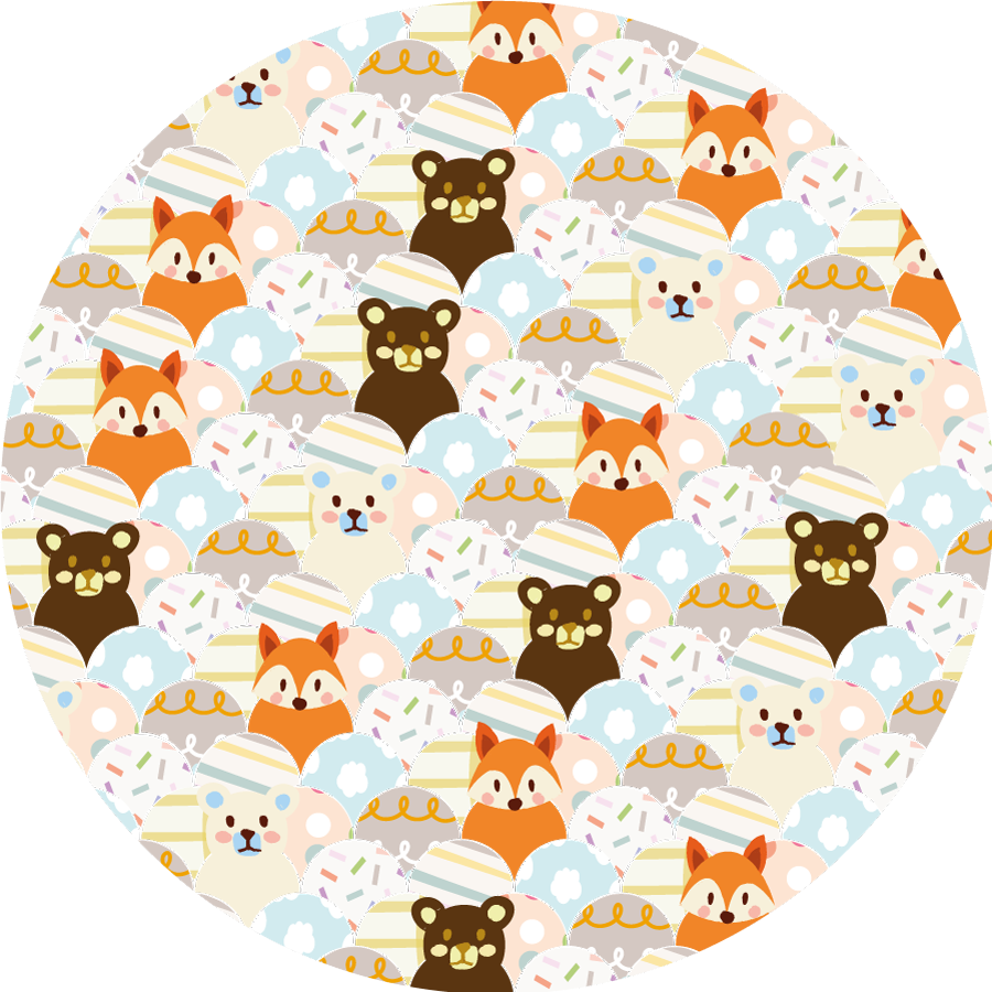 Adorable animal pattern nursery vinyl rug - TenStickers