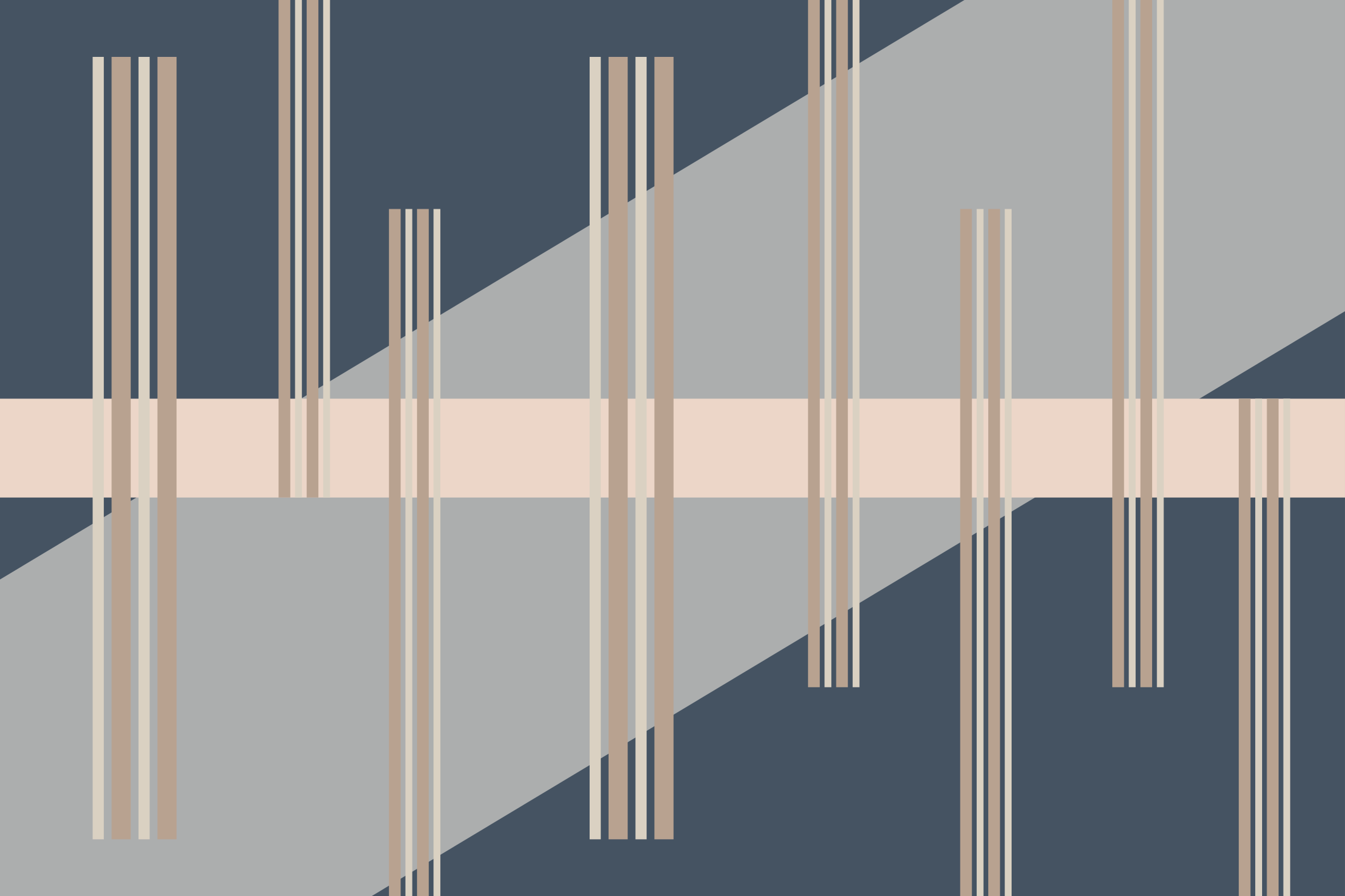 Striped Aesthetic stripes vinyl rug - TenStickers