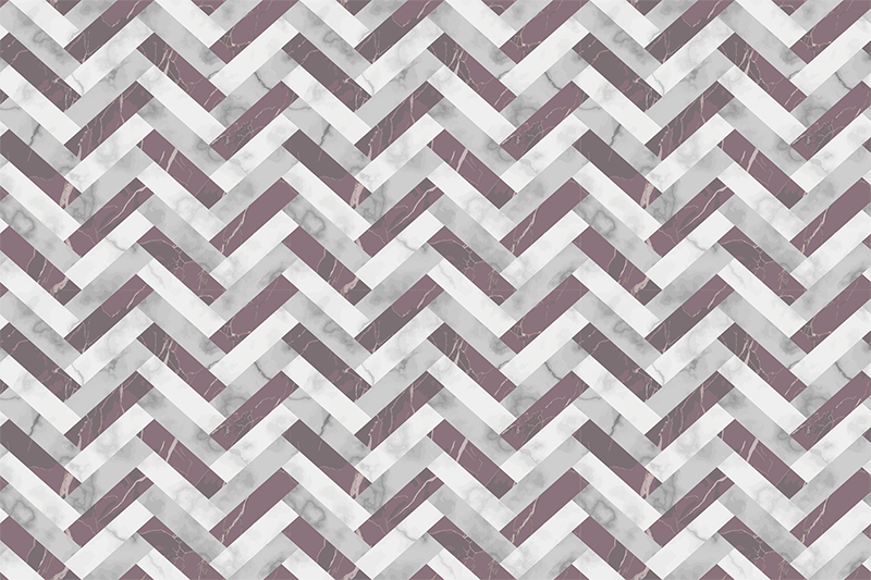 Chevron pattern overlay geometric vinyl rug - TenStickers