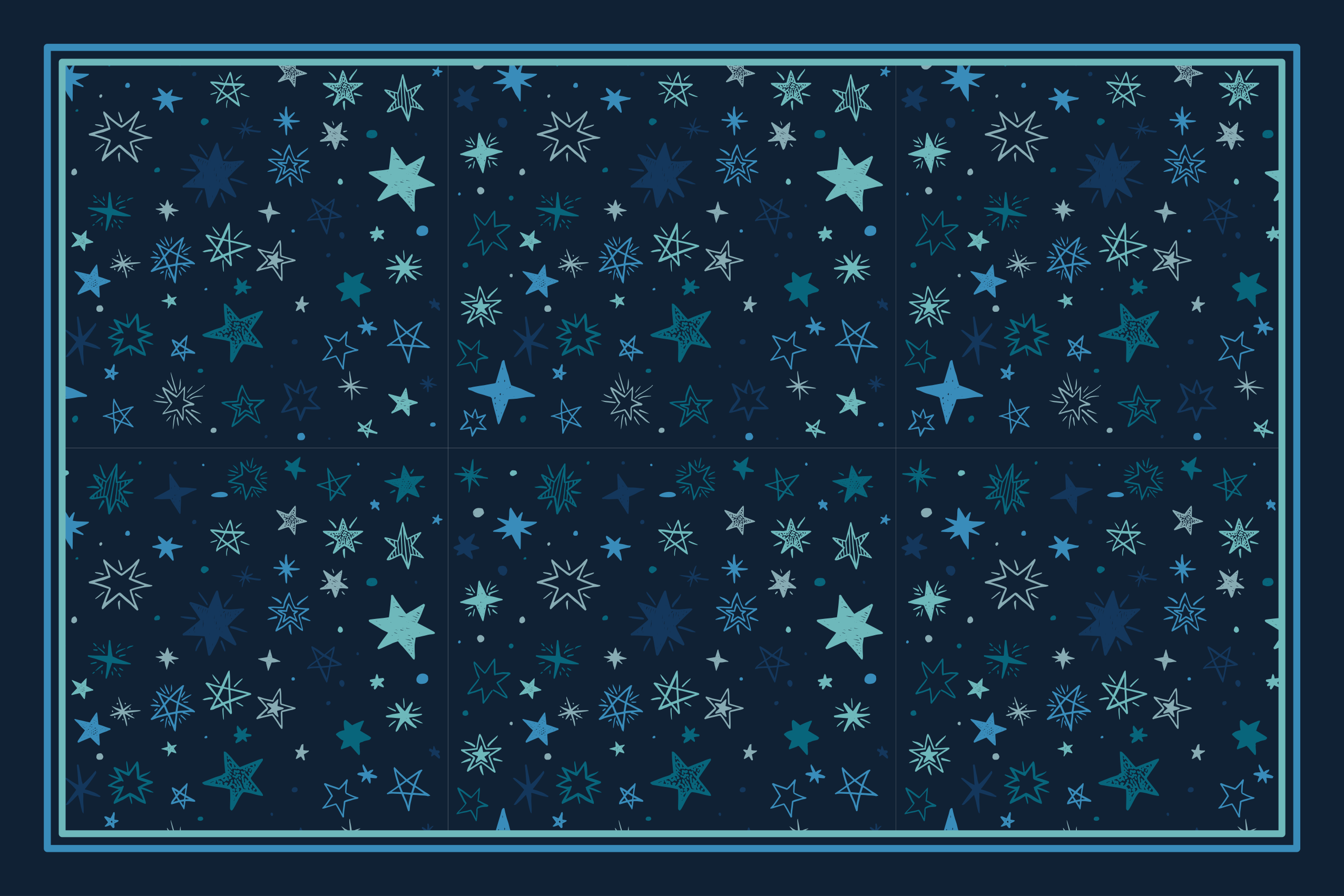 Celestial Motif Design star vinyl rug - TenStickers