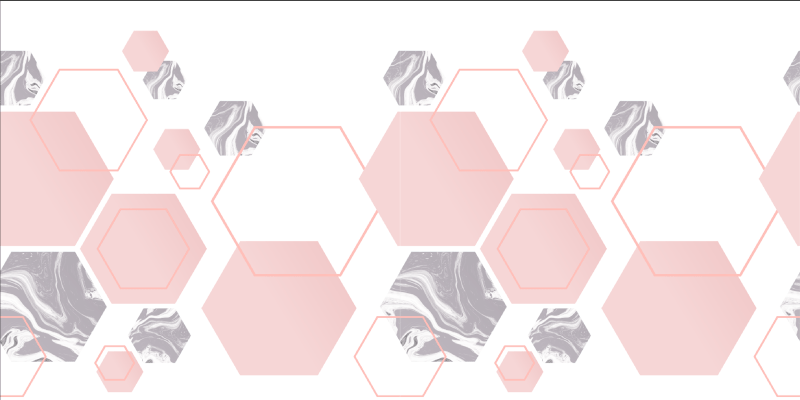 Marbled Hexagons mosaic vinyl floor tiles - TenStickers