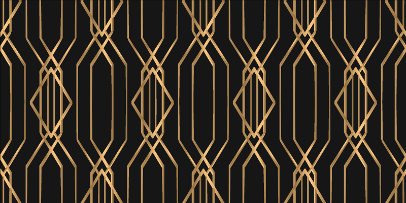 Art Deco Elegance geometric vinyl rug - TenStickers