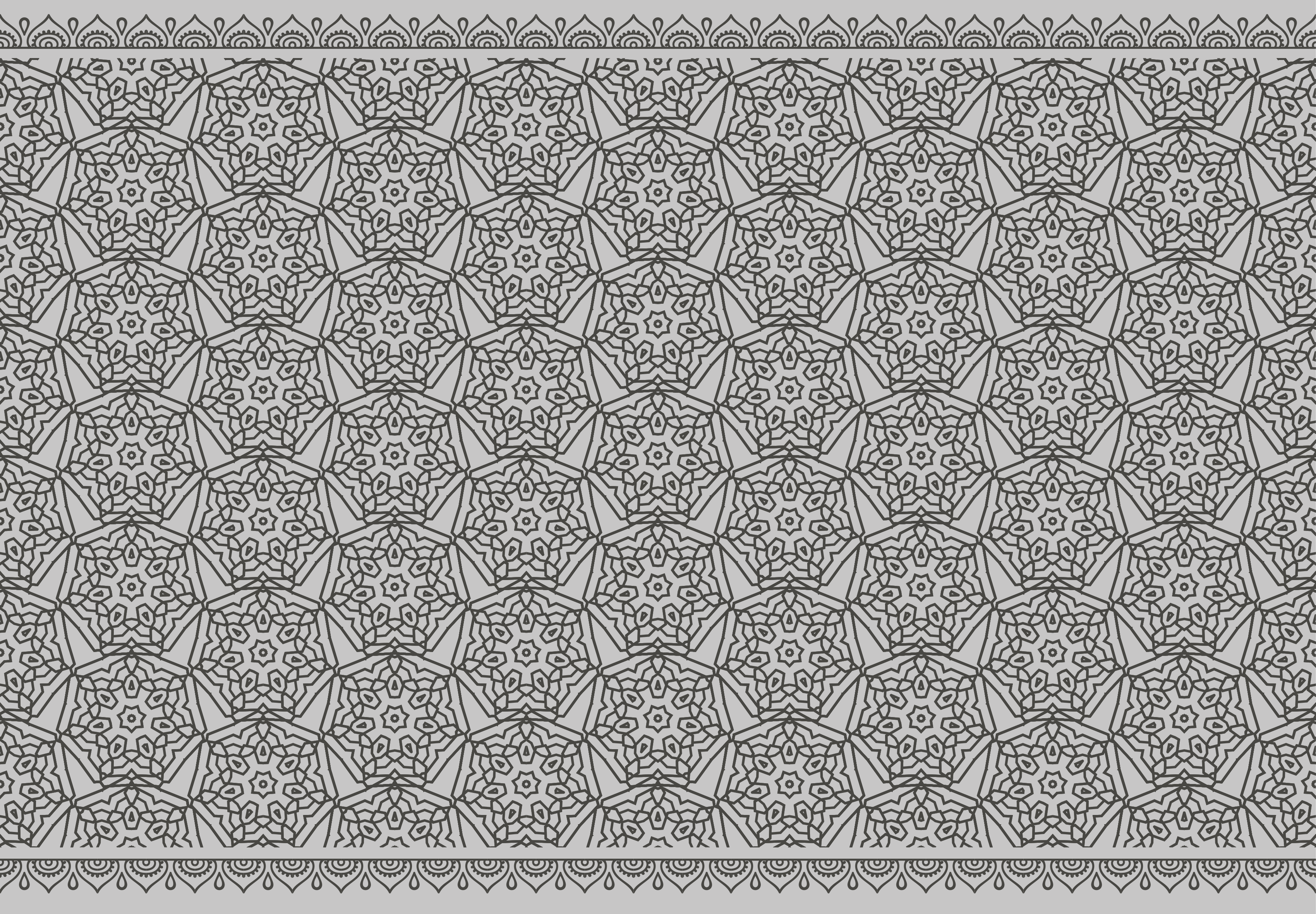 Mandala symmetry mandala vinyl rug - TenStickers