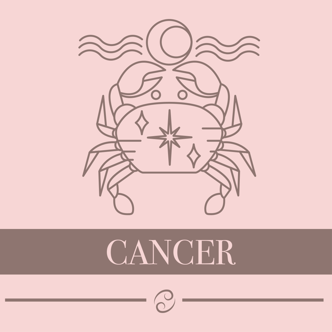 Cancer Zodiac Emblem custom vinyl rug - TenStickers