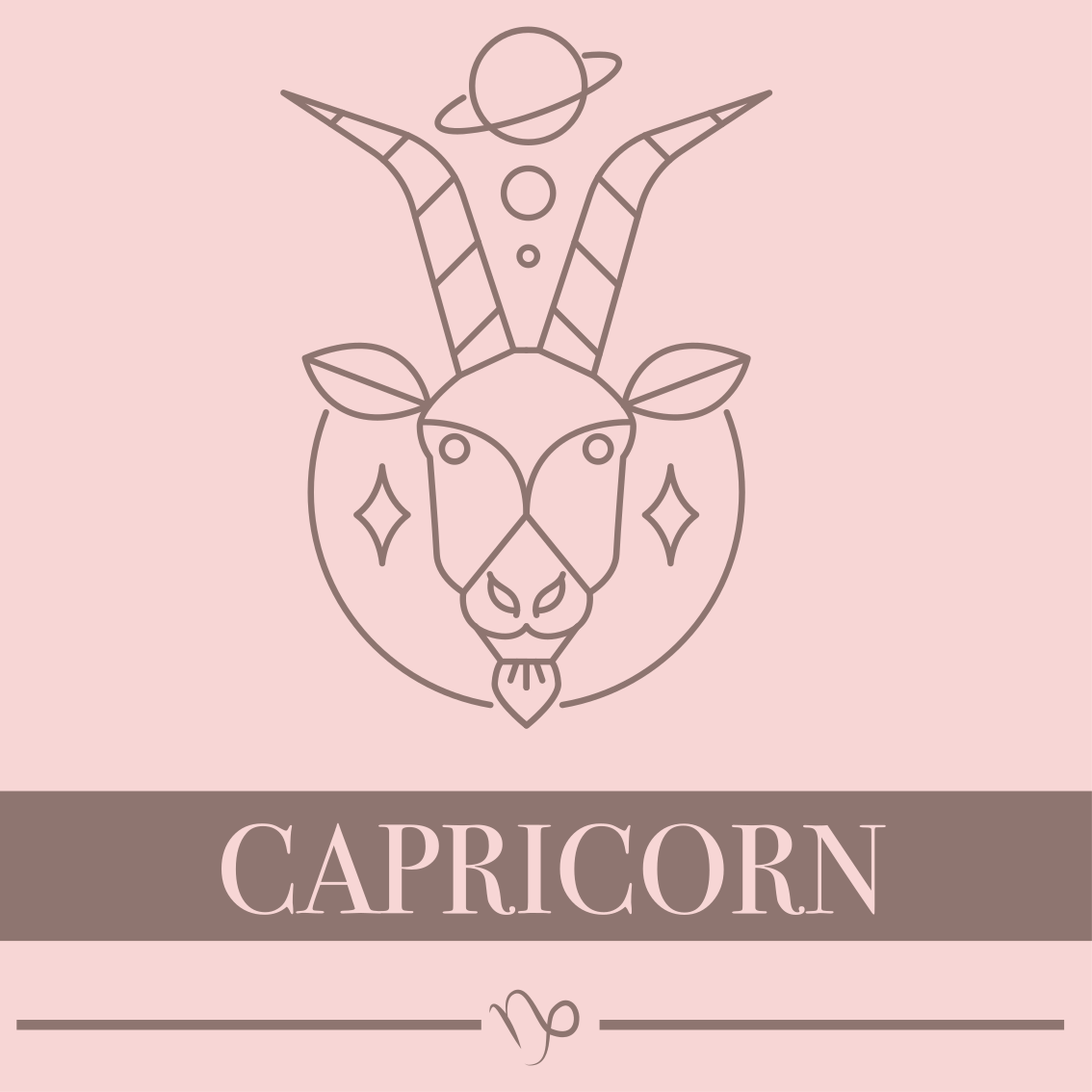 Capricorn Illustration custom vinyl rug - TenStickers