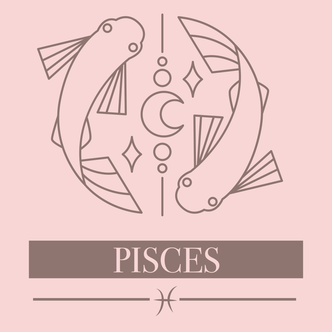 Pisces Zodiac custom vinyl rug - TenStickers
