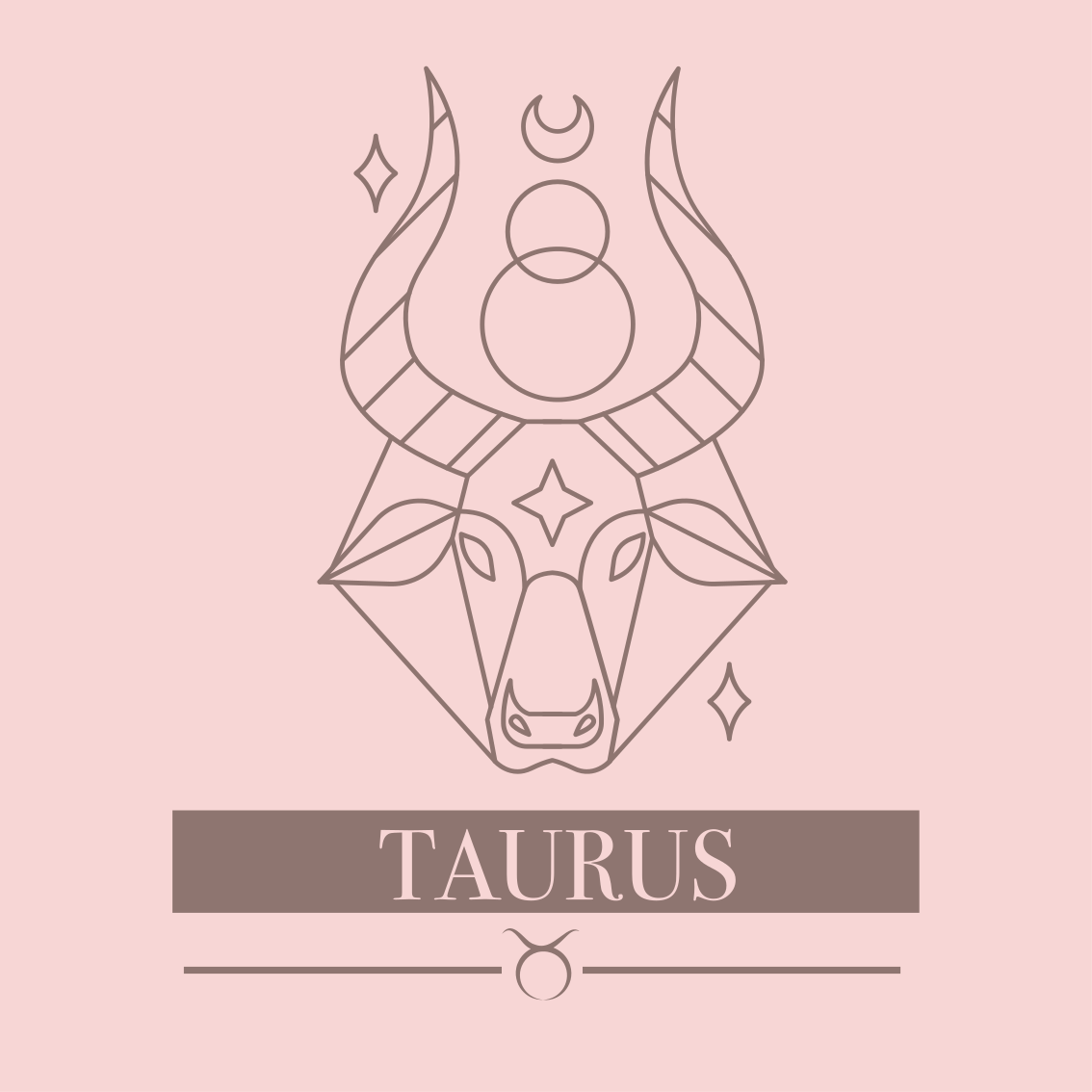 Taurus zodiac sign texture vinyl rug - TenStickers