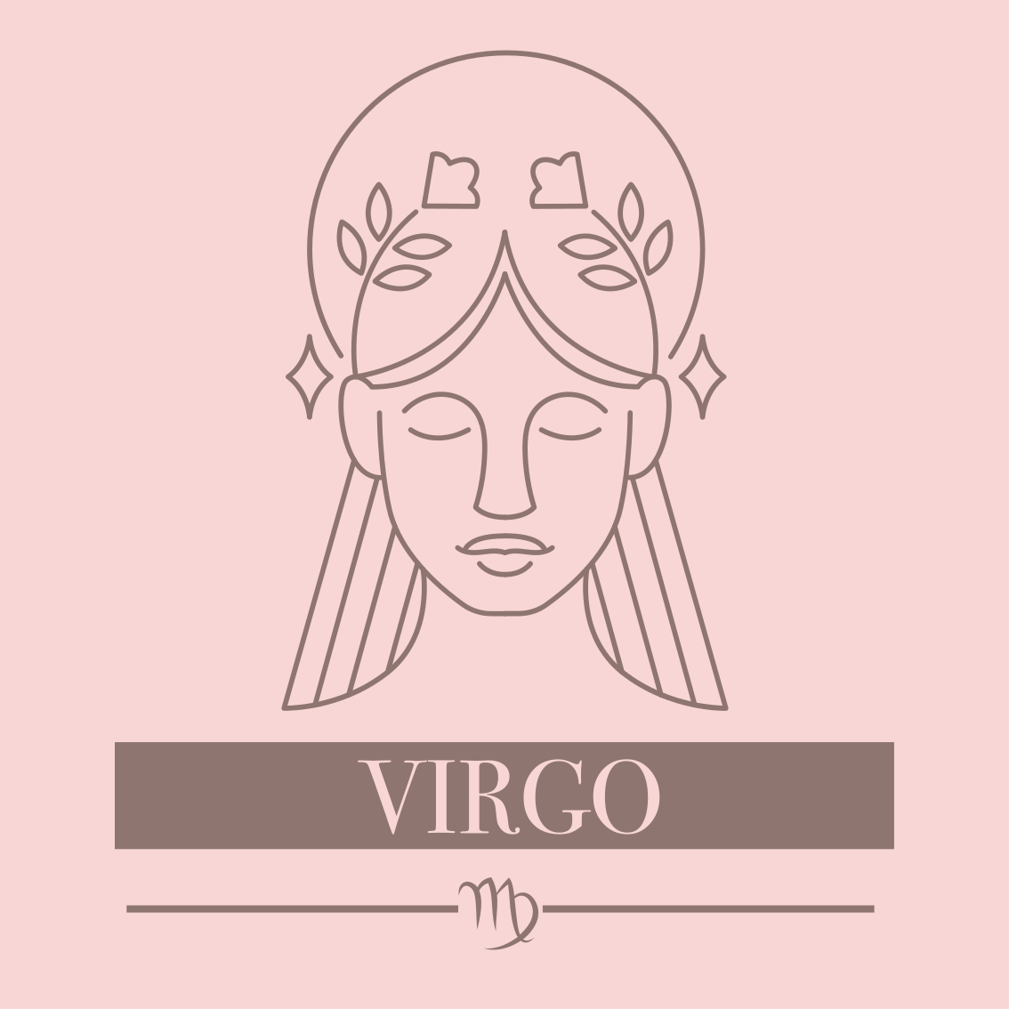 Virgo zodiac symbol custom vinyl floor mat - TenStickers