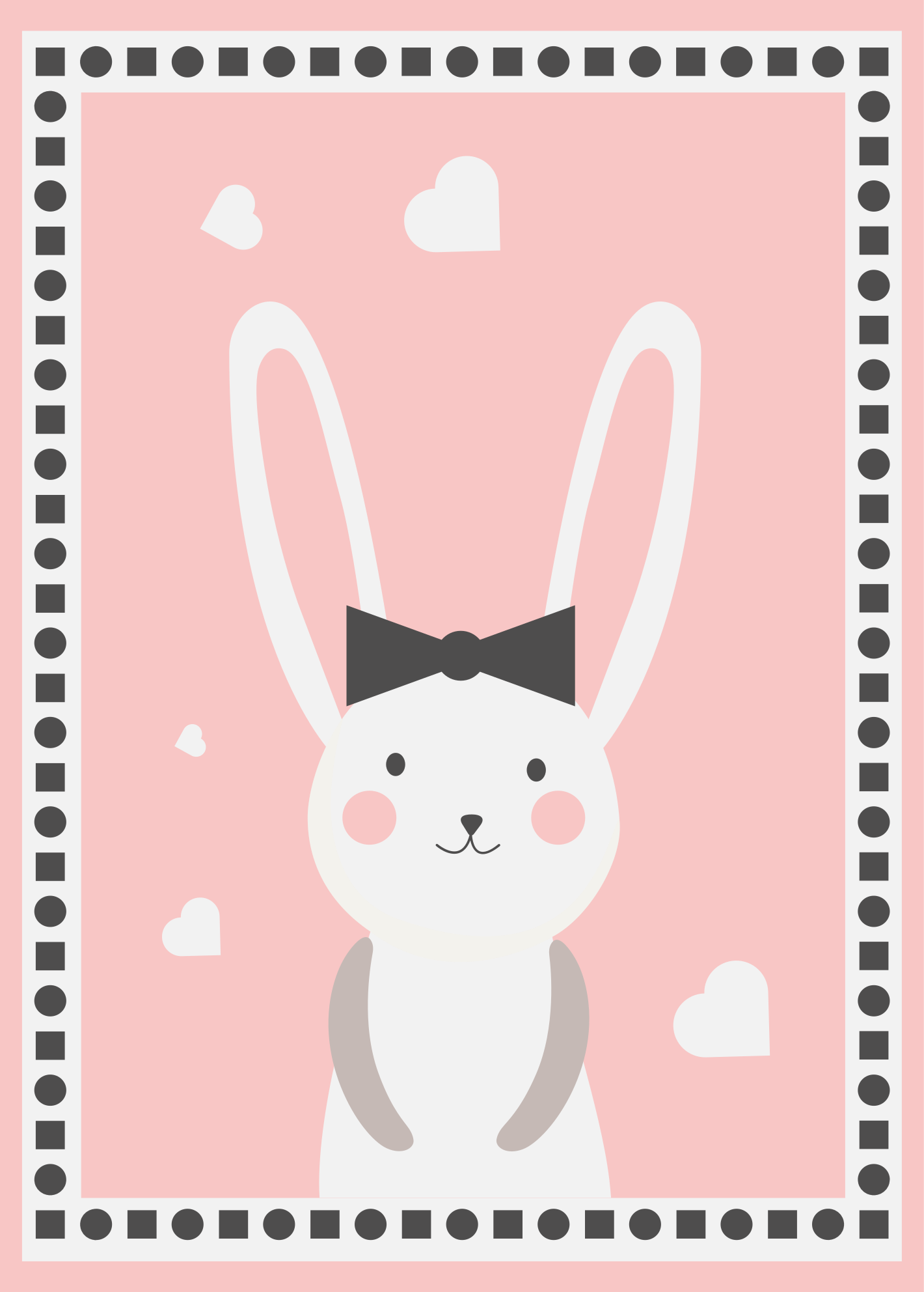 Bunny decor nursery vinyl rug - TenStickers