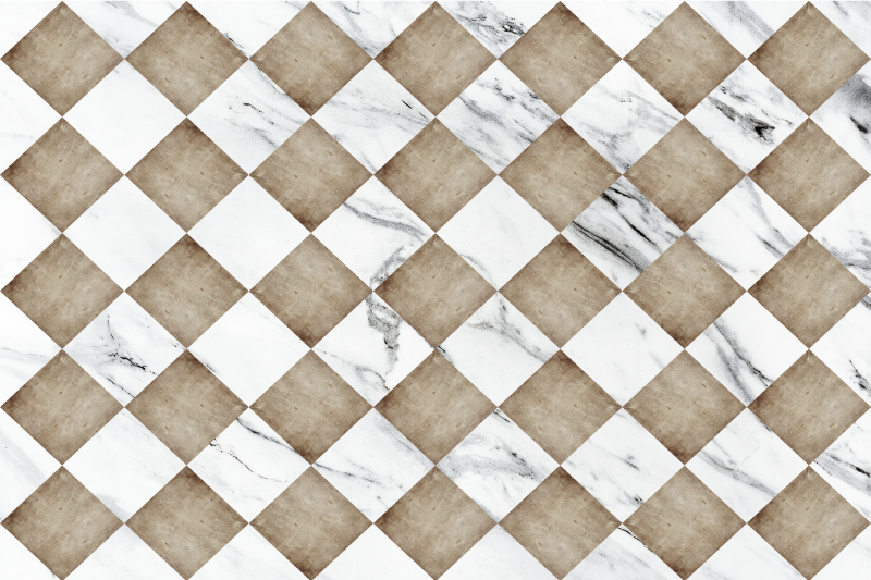 Marble diagonal marble vinyl rug - TenStickers