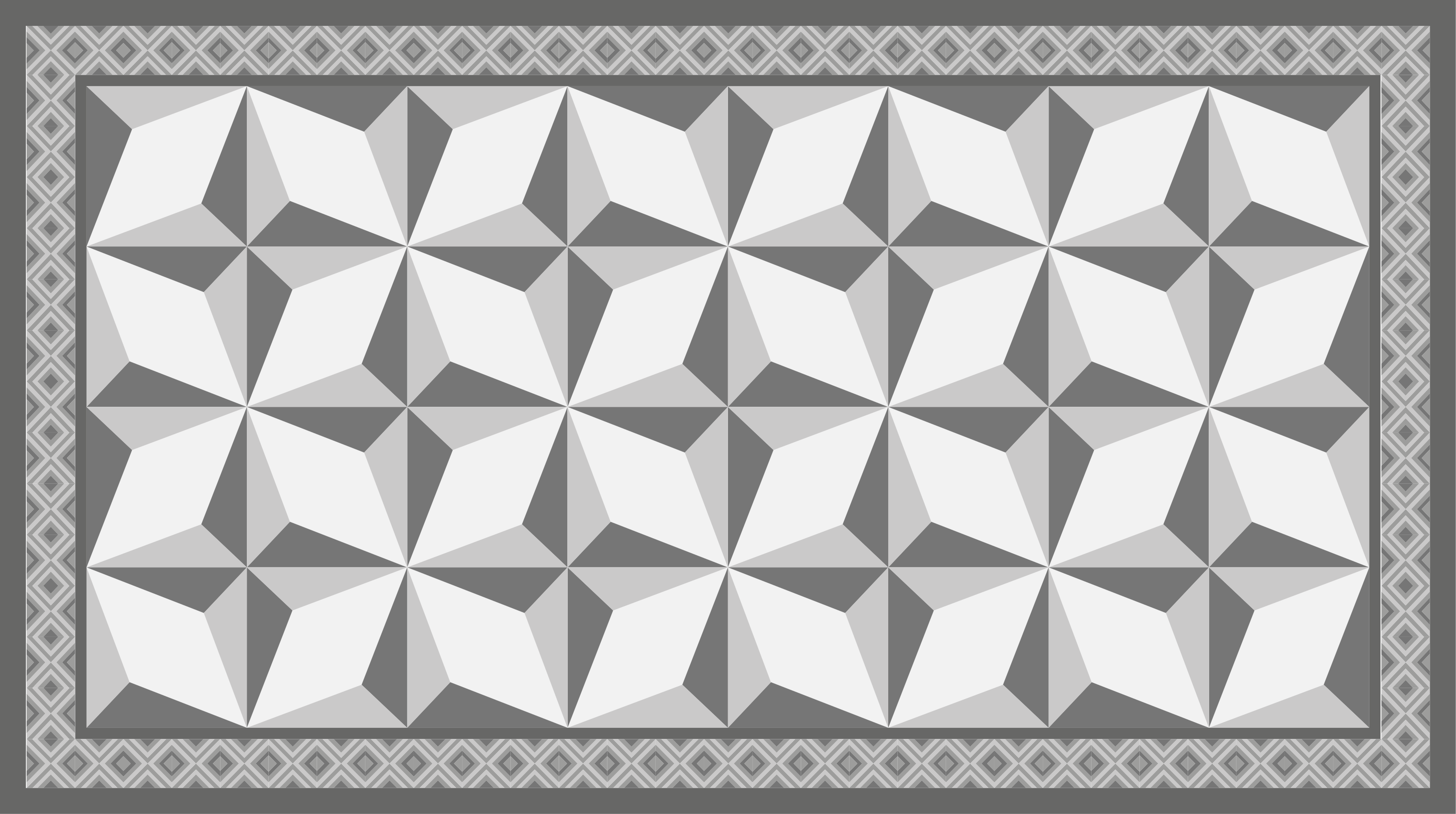 Geometric illusion geometric vinyl rug - TenStickers