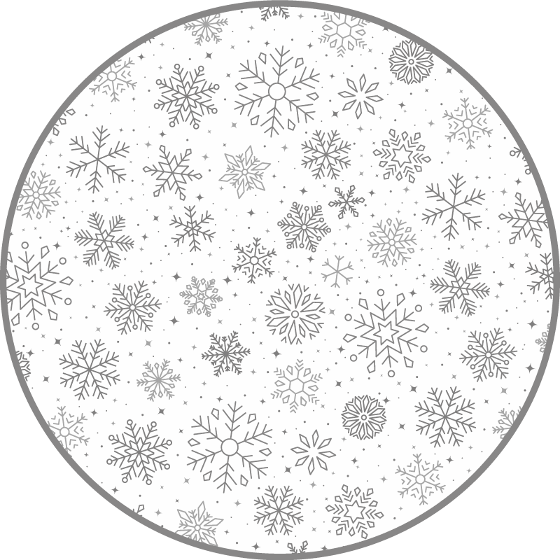 Holiday Snowflakes Christmas vinyl rug - TenStickers