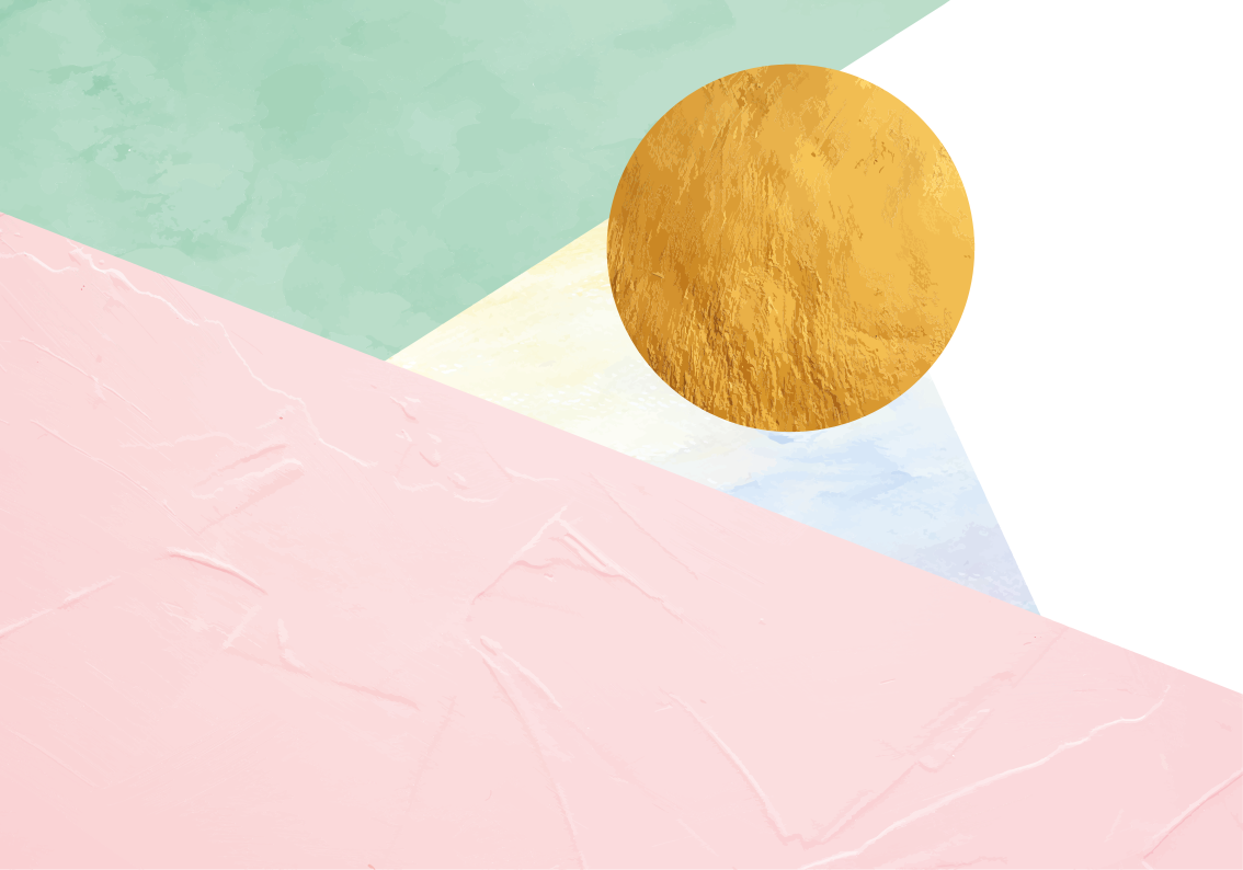 Geometric Pastel Shapes geometric vinyl rug - TenStickers