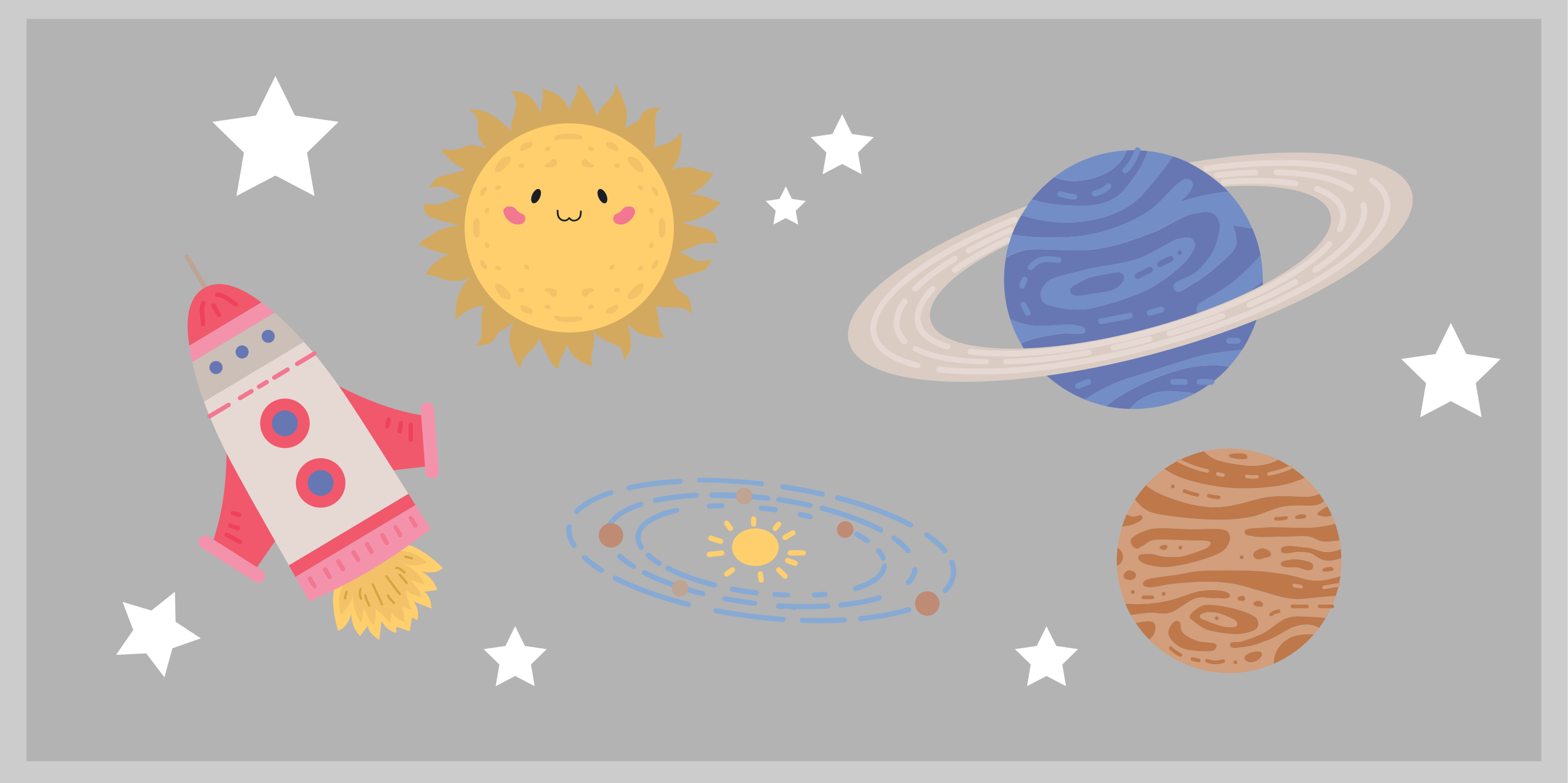 Space Adventure Theme kids vinyl rug - TenStickers