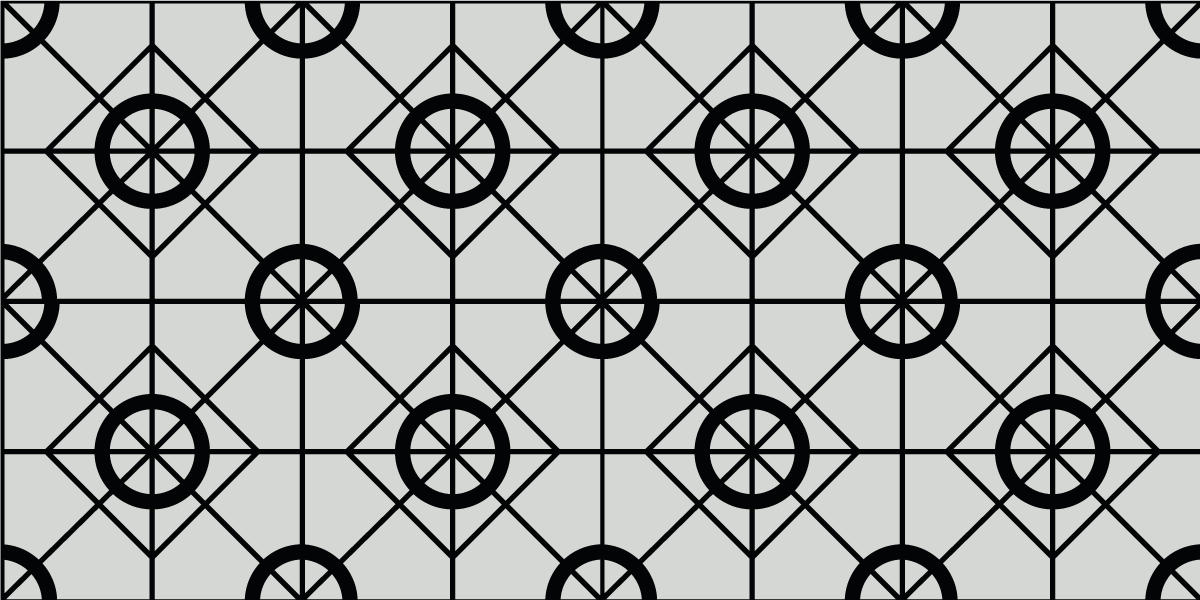 Geometric vinyl rug with stylish pattern design - TenStickers