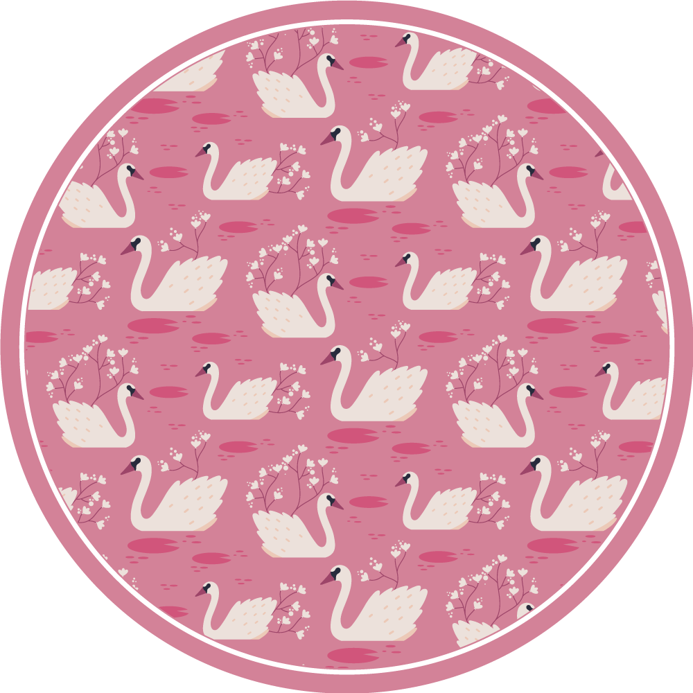 Swan lake serenity nursery vinyl rug - TenStickers