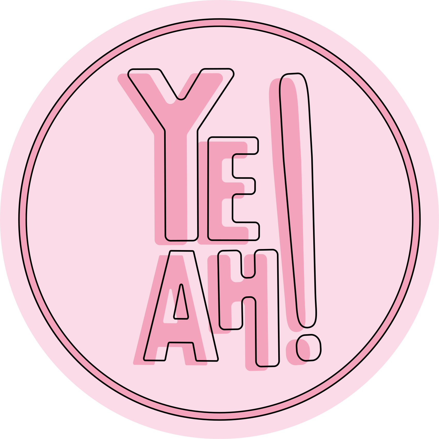 Expressive Text Motif custom vinyl rug - TenStickers