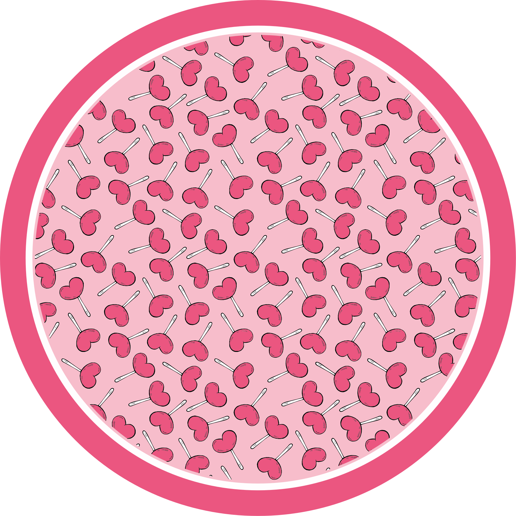Cherry delight round nursery vinyl rug - TenStickers