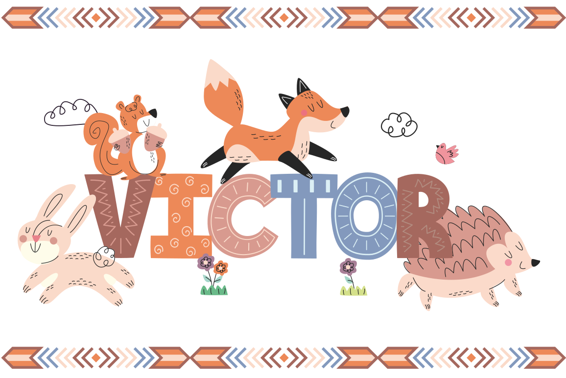 Customizable Critters custom vinyl rug - TenStickers