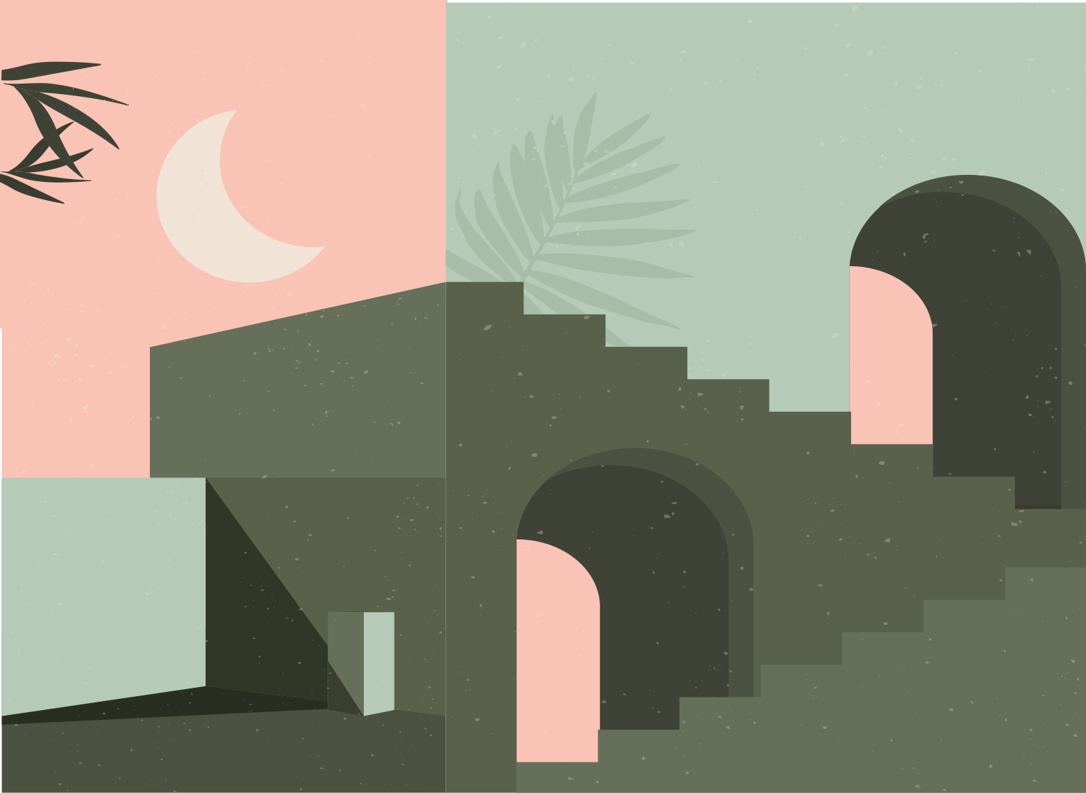 Minimalist Abstract Scenery minimal vinyl rug - TenStickers