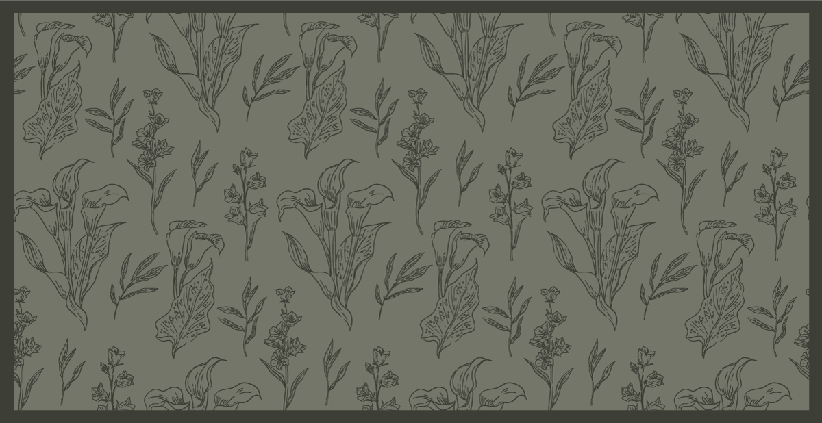 Botanical Illustrations floral vinyl rug - TenStickers