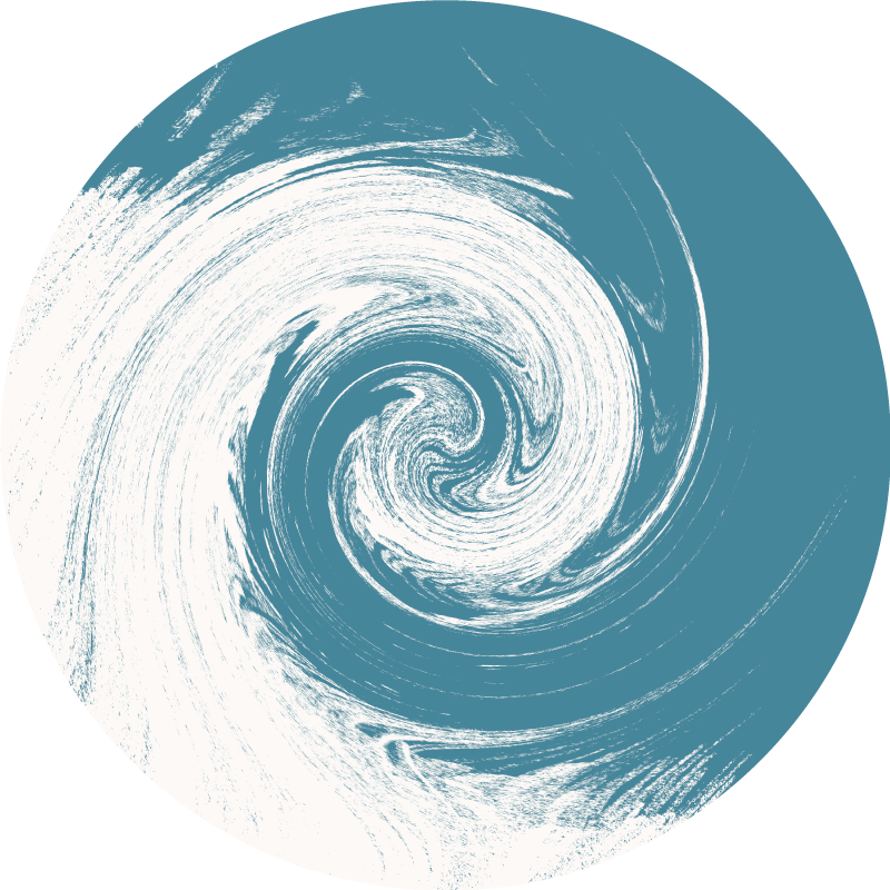 Swirling Blue Abstract circular vinyl rug - TenStickers