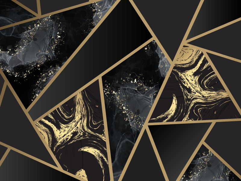 Geometric Marble Blend geometric vinyl rug - TenStickers