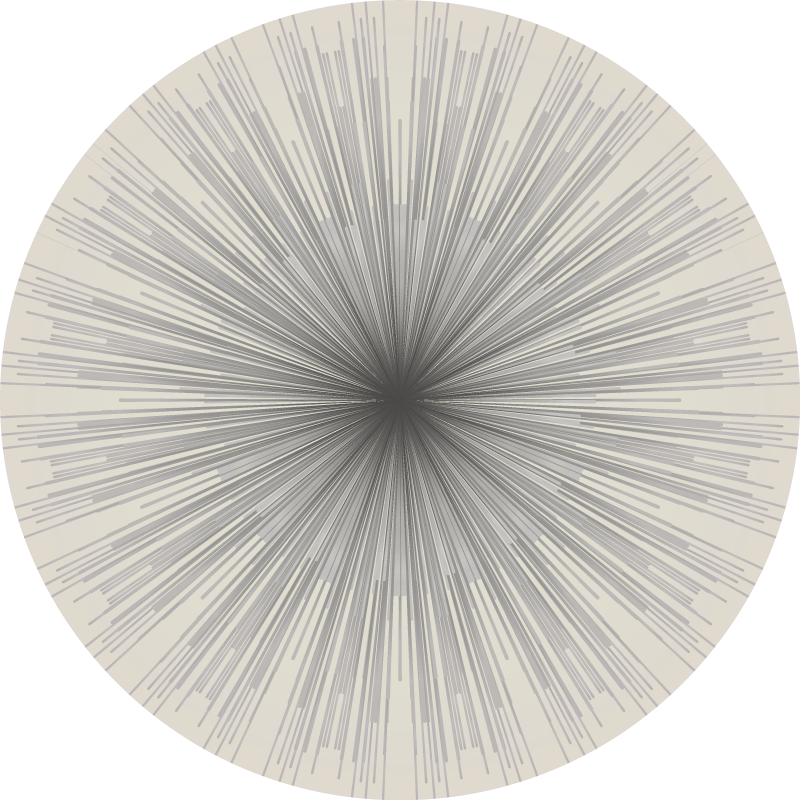 Geometric Burst Circular Design minimal vinyl rug - TenStickers