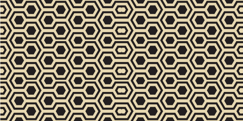 Cosmopolitan-style hexagons geometric rugs - TenStickers