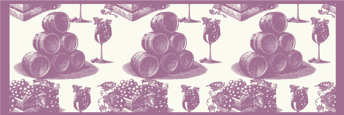 Wine Cellar Sketch Aesthetics vintage vinyl rug - TenStickers