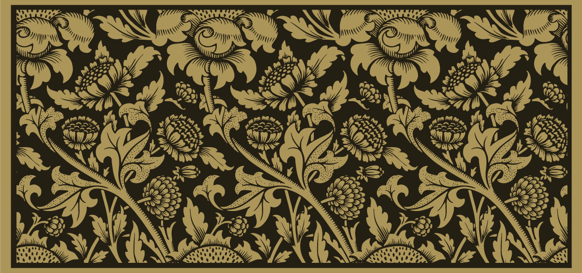 Botanical Pattern Accent floral vinyl rug - TenStickers