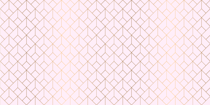 Pink with golden lines ragular pattern rug - TenStickers