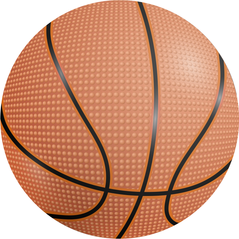 Basket ball circular vinyl rug - TenStickers