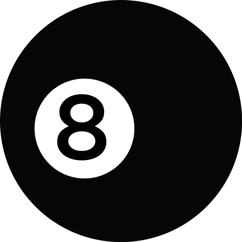 Snooker 8 Ball Circular Floor Mat - TenStickers