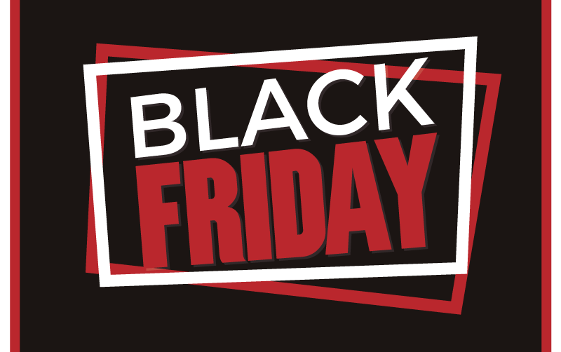 Black Friday promo black vinyl rug - TenStickers