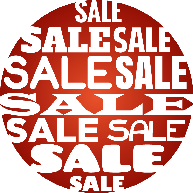 Circular Red Vinyl Rug For Sales Season - TenStickers