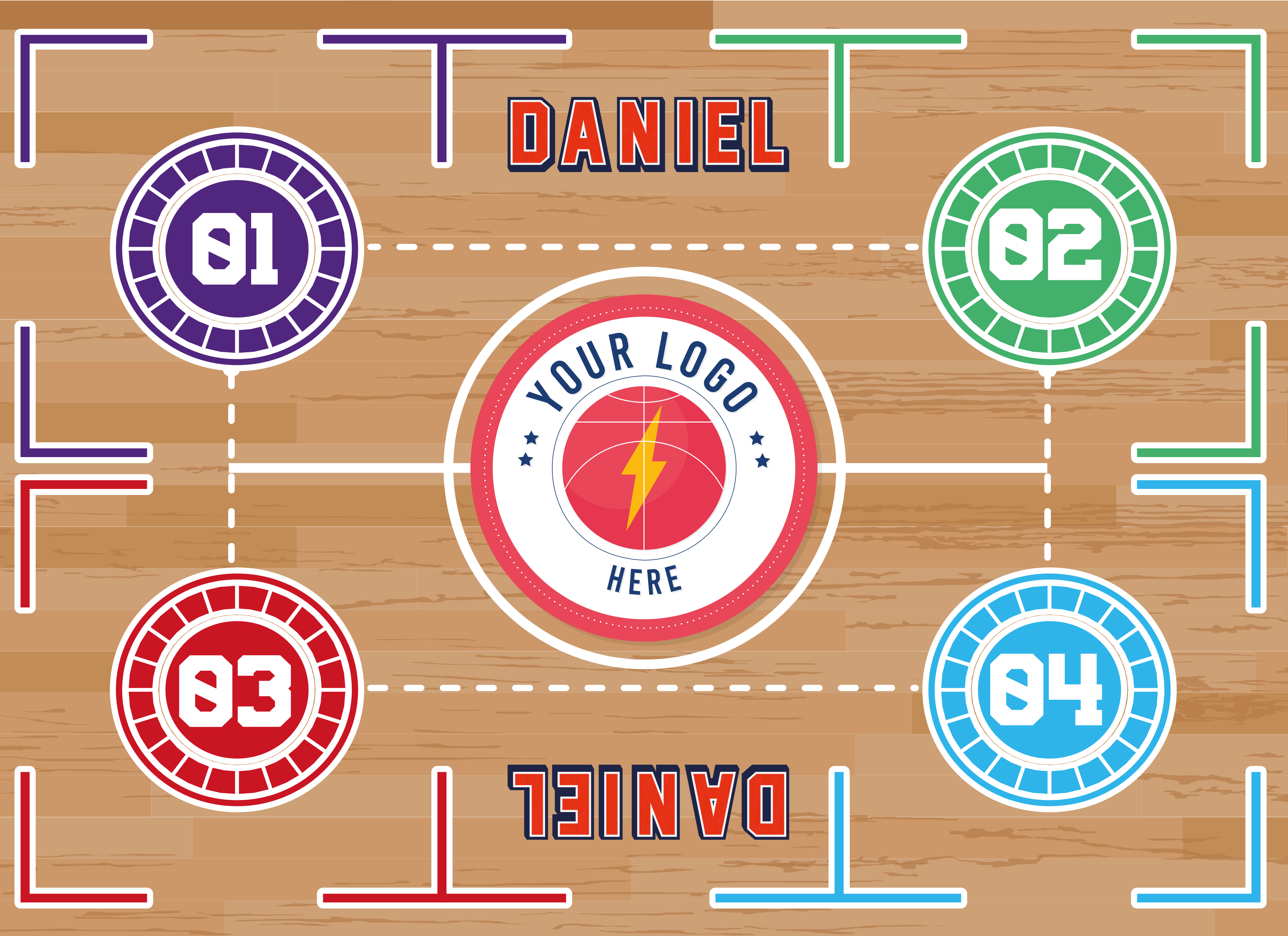 basket training  rectangular vinyl rug - TenStickers