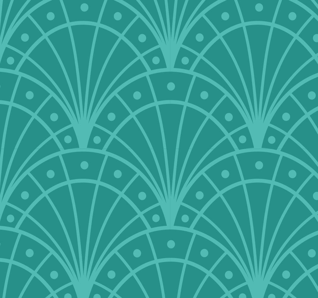 Artdeco style turquoise vinyl rug - TenStickers